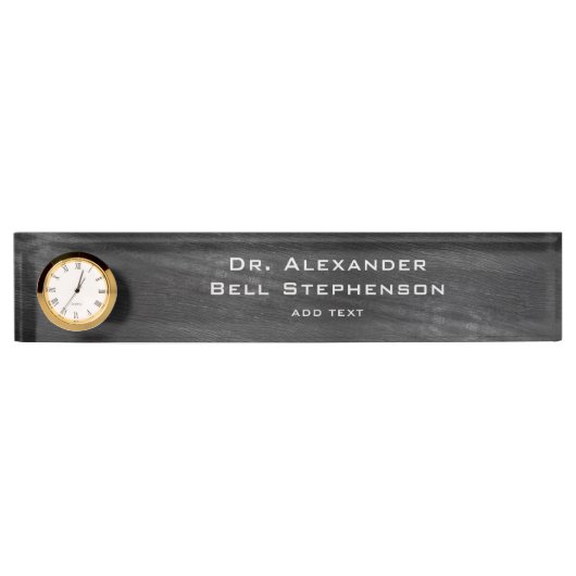 Custom Modern PhD Doctoraat Afstuderen Gift Naambordje (Voorkant)