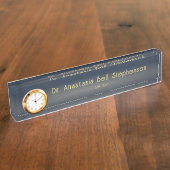 Custom Modern PhD Doctoraat Afstuderen Gift Naambordje (Zijkant)