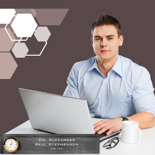 Custom Modern PhD Doctoraat Afstuderen Gift Naambordje