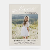 Custom Modern Photo Afstuderen Welkom Acryl Bord (Voorkant)