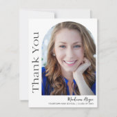 Custom Modern Photo Arch Afstuderen Bedankkaart (Voorkant)