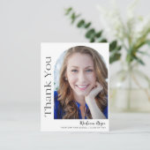 Custom Modern Photo Arch Afstuderen Bedankkaart (Staand voorkant)