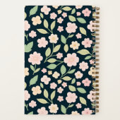 Custom Modern Pink Wildflowers Notitieboek (Achterkant)