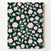 Custom Modern Pink Wildflowers Notitieboek (Achterkant)