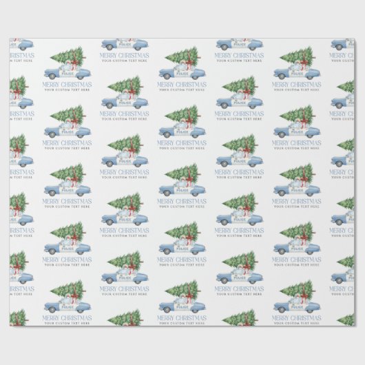 Custom Modern Police Officer Christmas Tree Car Cadeaupapier (Vlak)