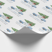 Custom Modern Police Officer Christmas Tree Car Cadeaupapier (Hoek)