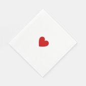 Custom Modern Red Heart Servet (Hoek)