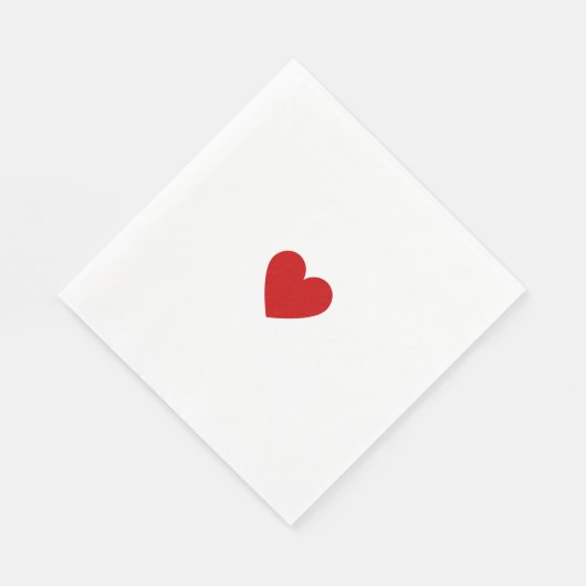 Custom Modern Red Heart Servet (Hoek)