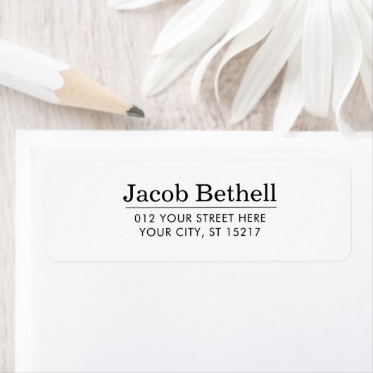 Custom Modern Return Address Etiket (Insitu)