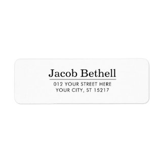 Custom Modern Return Address Etiket