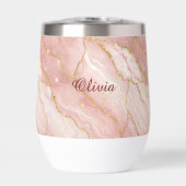 Custom Modern Rose Quartz Marble Gold (Voorkant)