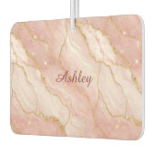 Custom Modern Rose Quartz Marble Gold Luchtverfrisser (Links)