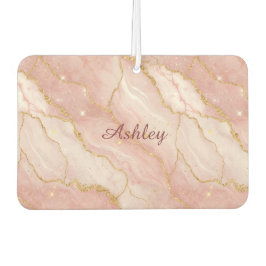 Custom Modern Rose Quartz Marble Gold Luchtverfrisser