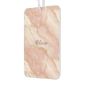 Custom Modern Rose Quartz Marble Gold Luchtverfrisser (Links)