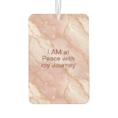 Custom Modern Rose Quartz Marble Gold Luchtverfrisser (Achterkant)