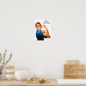 Custom Modern Rosie de Riveter Poster (Keuken)