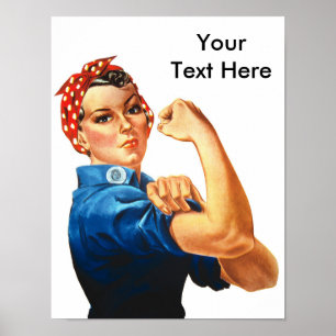 Custom Modern Rosie de Riveter Poster