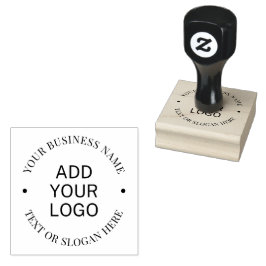 Custom Modern Round Business Logo Promotional Rubberstempel