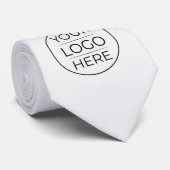 Custom Modern Round Business Logo Stropdas (Opgerold)