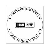 Custom Modern Round Business Logo & Text Seal Zelfinktende Stempel (Design)