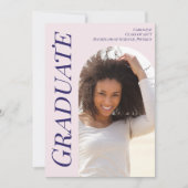 Custom Modern Roze Afstuderen 2025 Arch Foto Aankondiging (Voorkant)