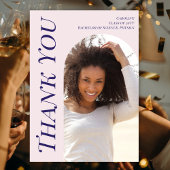 Custom Modern Roze Afstuderen 2025 Arch Foto Bedankkaart