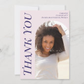 Custom Modern Roze Afstuderen 2025 Arch Foto Bedankkaart (Voorkant)