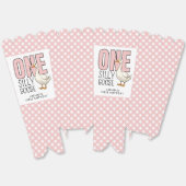 Custom Modern Roze Een Gekke Gans Eerste Verjaarda Bedankdoosjes (Ongevouwen)