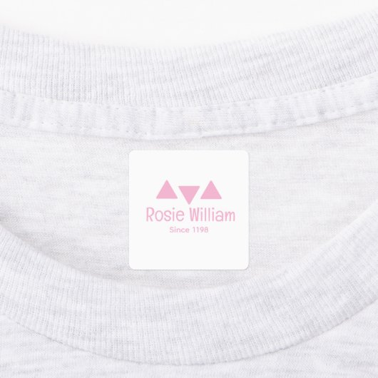 Custom Modern roze ijzer op Kledinglabel Labels (Aangebracht)