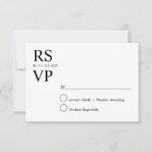Custom Modern rsvp card Kaart (Voorkant)