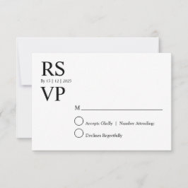 Custom Modern rsvp card Kaart