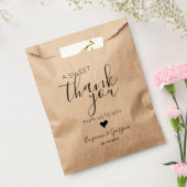 Custom Modern Script Sweet Dank je hart bruiloft Bedankzakje (Gezegeld)