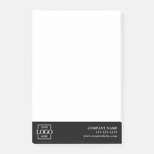 Custom Modern Simple Business Logo Professional Post-it® Notes (Voorkant)