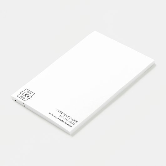Custom Modern Simple Business Logo Professional Post-it® Notes (Schuin)