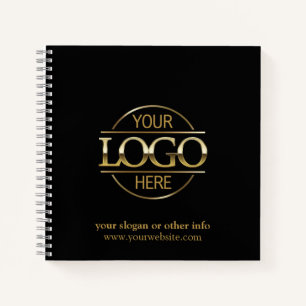 Custom Modern Simple Business Logo Promotional Notitieboek