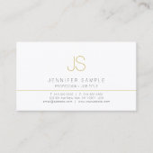 Custom Modern Simple Professional Elegant Monogram Visitekaartje (Voorkant)