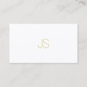Custom Modern Simple Professional Elegant Monogram Visitekaartje (Achterkant)
