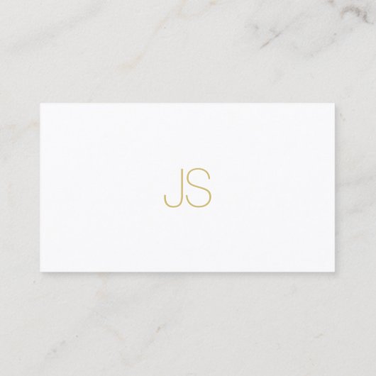Custom Modern Simple Professional Elegant Monogram Visitekaartje (Achterkant)