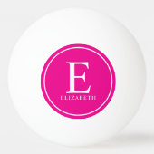 Custom Modern Sjabloon Monogram Naam Trending Pingpongbal (Voorkant)