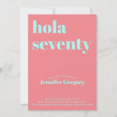 Custom Modern Spaans Hola 70ste verjaardag Kaart (Voorkant)