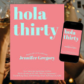 Custom Modern Spaans Hola Dertig 30e verjaardag Kaart