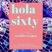 Custom Modern Spaans Hola Veertig 60ste verjaardag Kaart