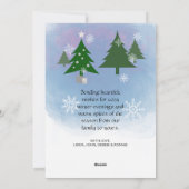 Custom Modern Stijlvolle Sneeuwpop Sneeuwvlokken K Feestdagenkaart (Achterkant)