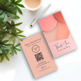 Custom Modern Style Business Thank You Card Insert Visitekaartje