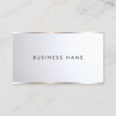 Custom Modern Stylish Professional Silver Template Visitekaartje (Voorkant)