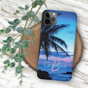 Custom Modern Tropical Island Beach Sunset Foto Case-Mate iPhone Case