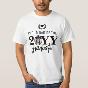 Custom Modern Trots Papa van de Afstuderen Ouder T-shirt