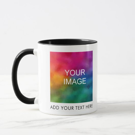Custom Modern Upload uw foto of eigen Logo 11oz Mok (Links)