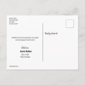 Custom Modern Vertical Photo Afstuderen Dank u Aankondigingskaart (Achterkant)