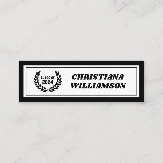 Custom Modern Vet Afstuderen Naam Kaart Inserts Contactkaartje (Voorkant)